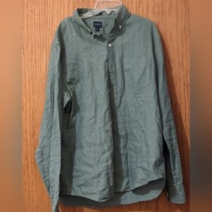 J. Crew Green Button Down